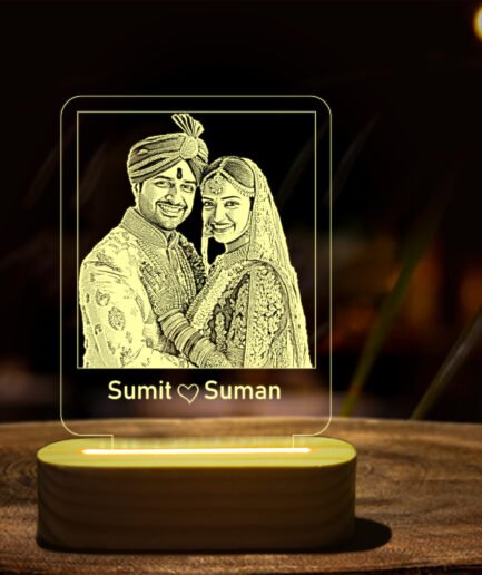 Personalized LED Acrylic Photo Frame – Couple Edition