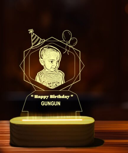 Personalized LED Birthday Acrylic Photo Frame – Kids Edition