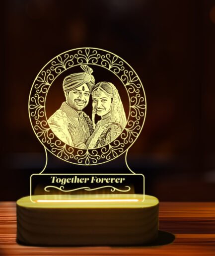 Elegant Floral Ring Couple Lamp