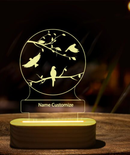 Nature-Inspired Bird Acrylic Lamp