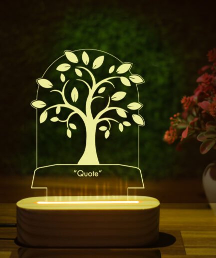 Minimal Tree Quote LED Lamp